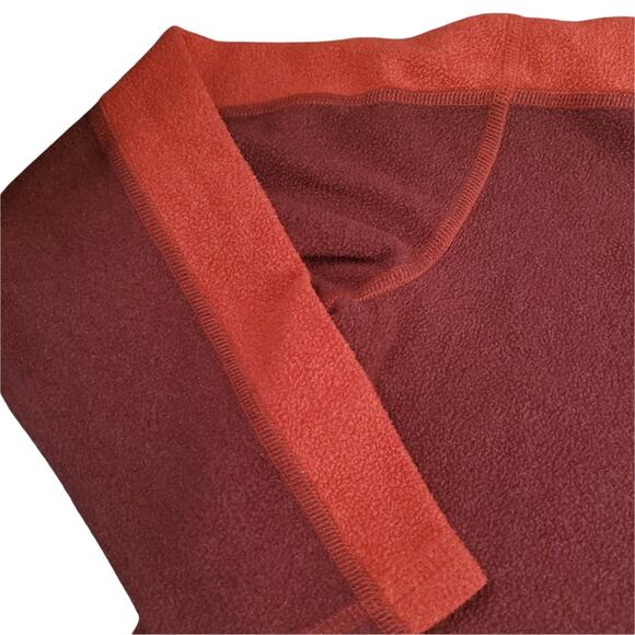 L.L. Bean Fleece Quarter Zip Pullover Sweater Burnt Orange Kids Size Small 8 - Picture 4 of 8